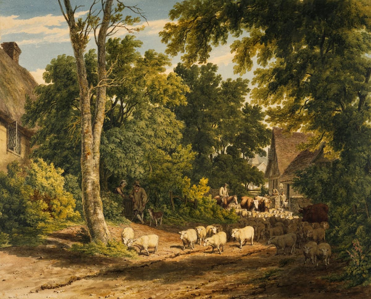 Oljemålning, landskap, oram