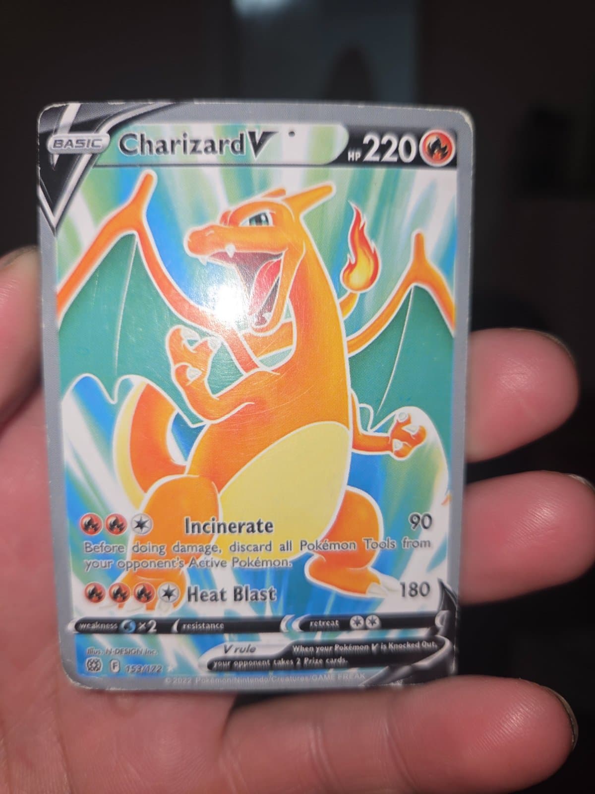 Pokémon Charizard V Full Art 153/172 Brilliant Stars 2022