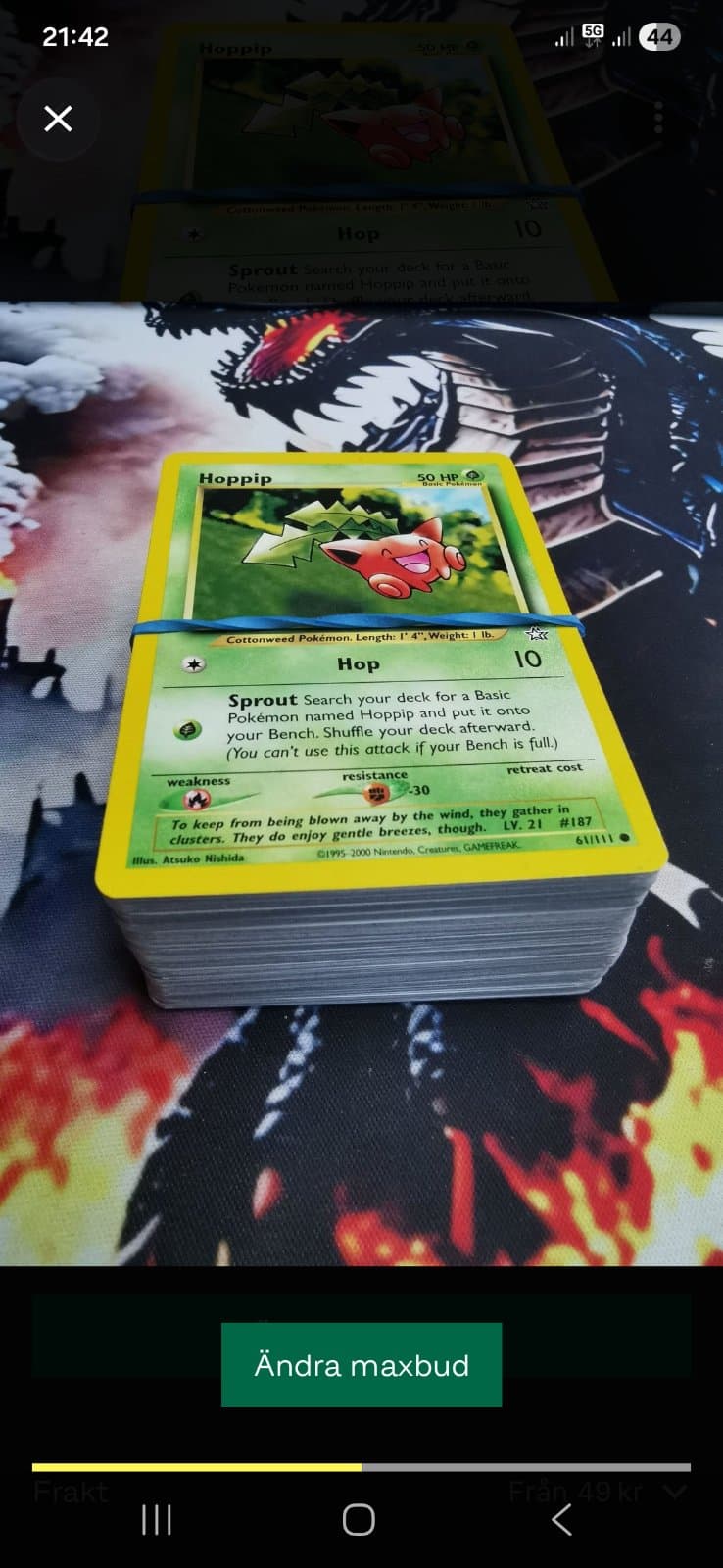 Pokémon TCG Hoppip 61/111 Neo Genesis Common 2000